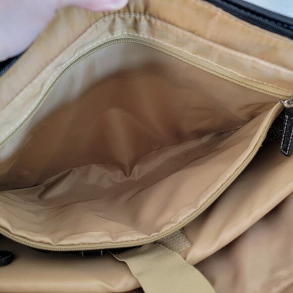 Franklin Covey Laptop Work Business Briefcase Tote Bag Purse Olive Black Nylon - Picture 5 of 12